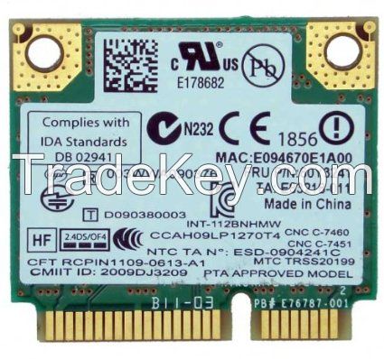 T420 Wireless Mini Pcie Half Card Wifi Network Fru 60y3241 Laptop Y460 B460 Z460 G460 Z560 Y560 G560 B560 