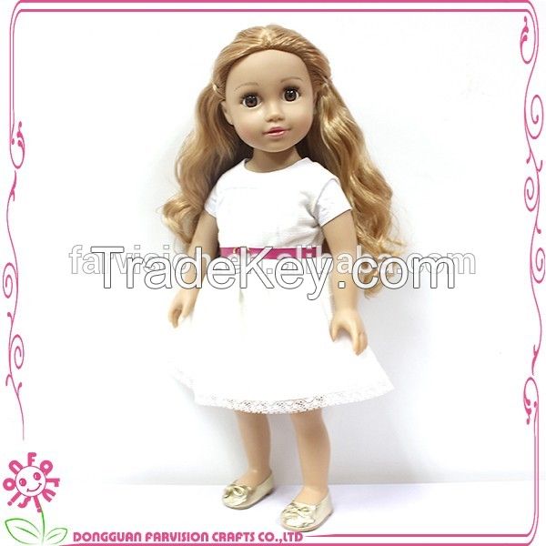 2016 new item 18 inch lovely plastic fashion new doll toy wholesale