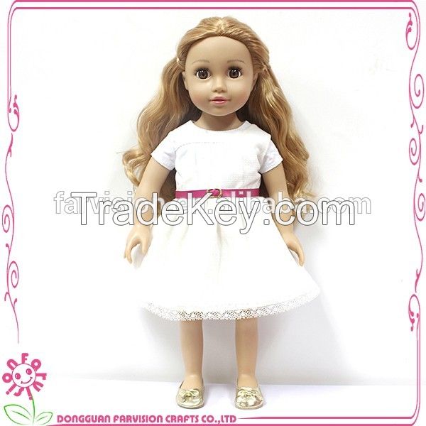 2016 new item 18 inch lovely plastic fashion new doll toy wholesale