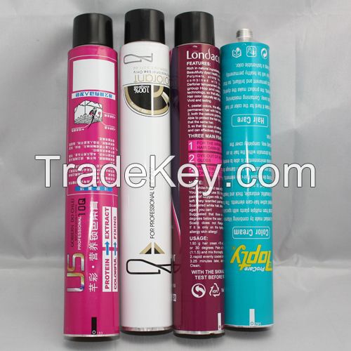 Collapsible Aluminum Tube For Cometics, Hair Dye Products Packaging Tube 100g
