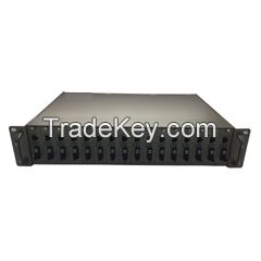 2U 16 Slot media converter rack