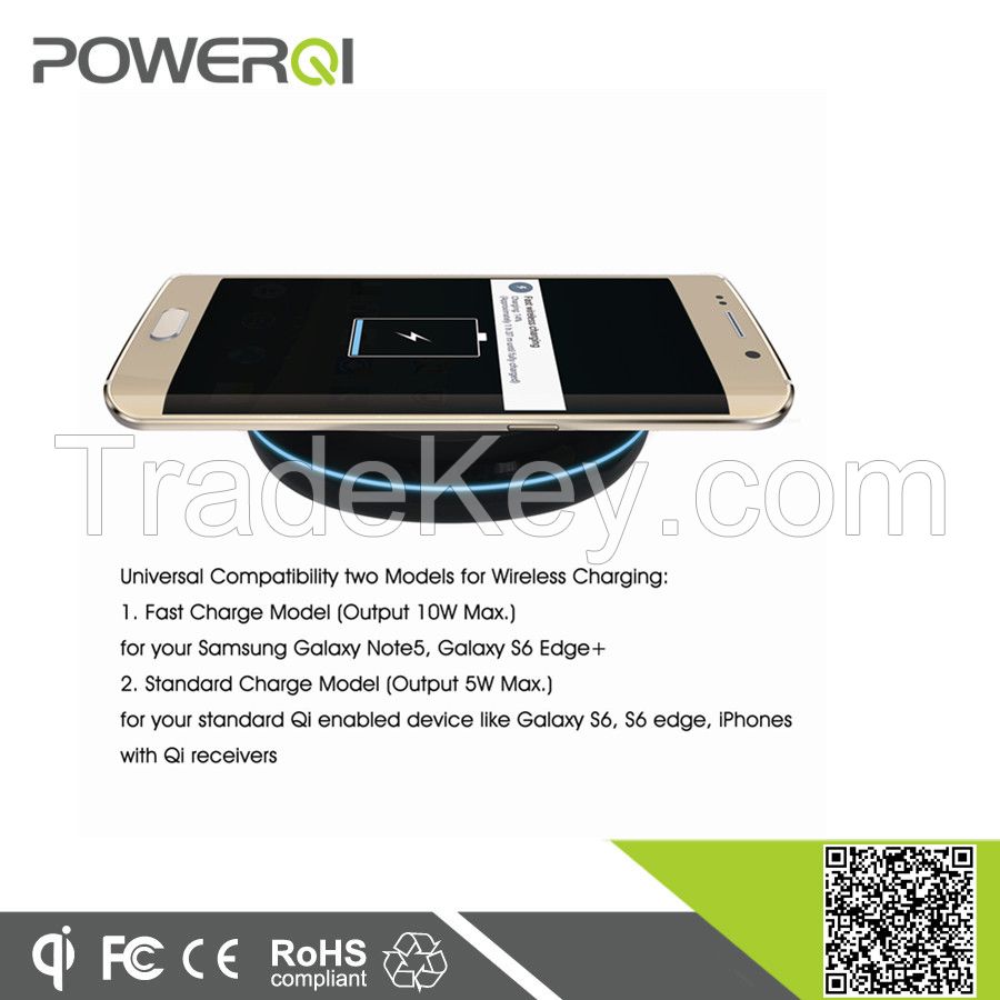 For Samsung new arrival S6 edge+/Note5 fast wireless charging pad Qi