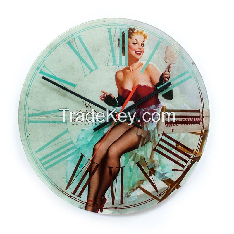 Pin-up girls Acrylic clock from Russian Federation VEGA