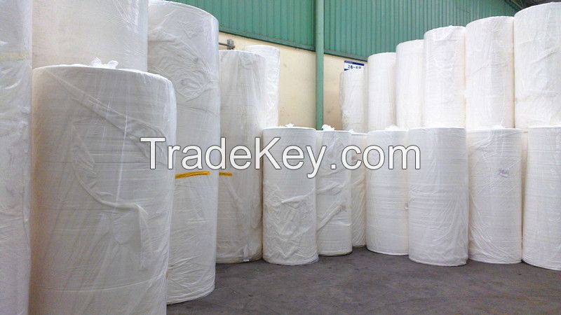 100% Virgin pulp jumbo reel toilet tissue, sanitary napkin