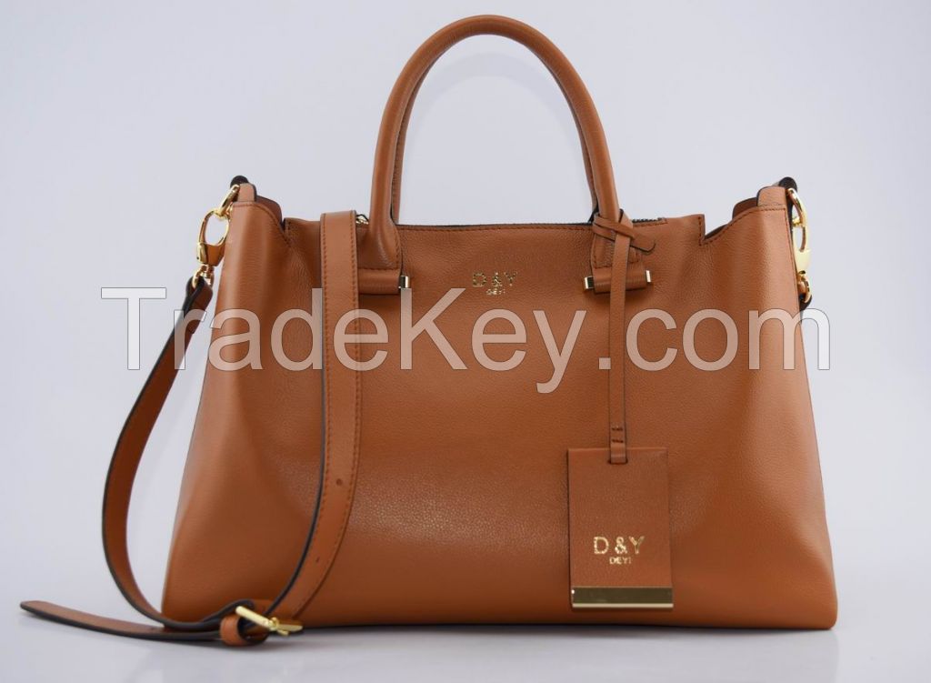 Genuine cow leather handbag