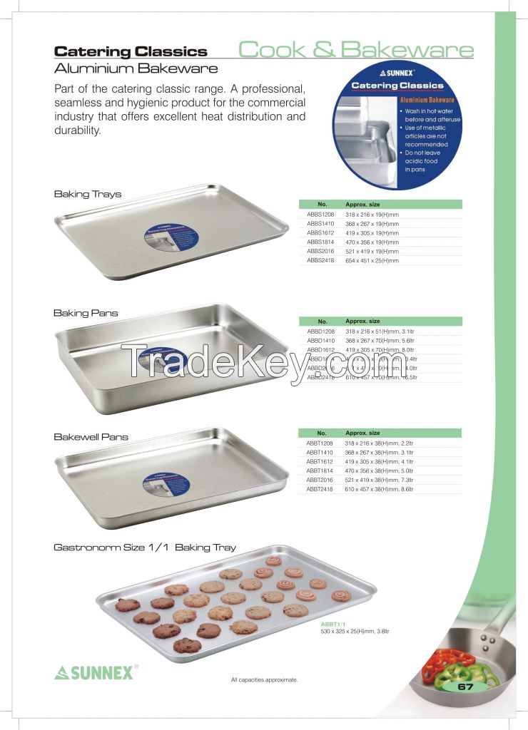 Aluminium Bakeware Tray/Pans