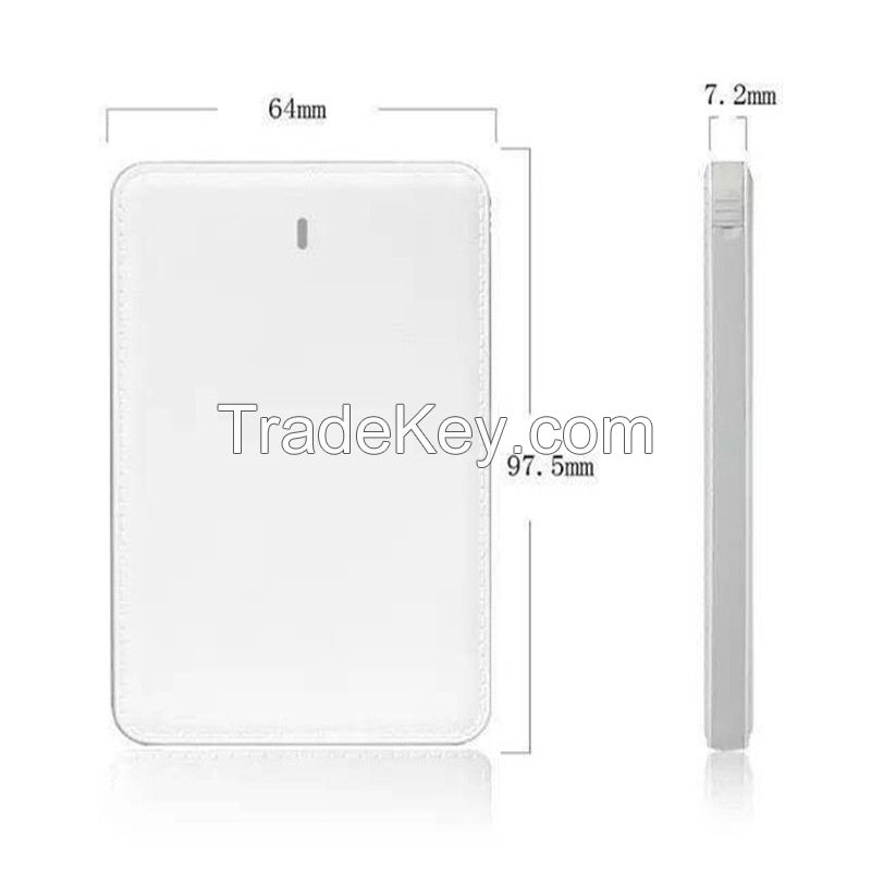 China Supplier 4000mah Portable Charger Power Bank Built with Cable