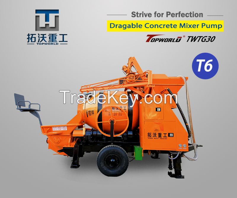 Concrete mixer pump combined TWTG30 T6