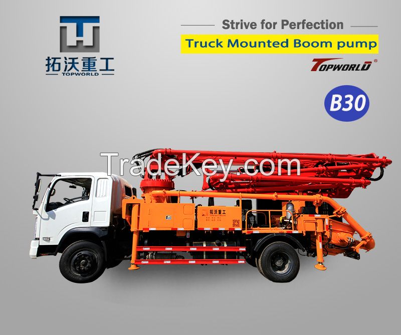 Truck mounted concrete boom pump 30 meters