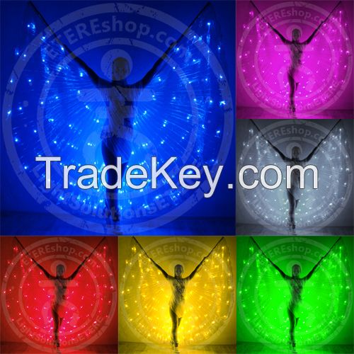 LED light up isis wings for belly dance Pas de Bleu - 100 LEDs