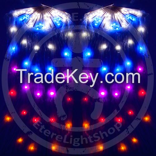 LED Fan Veils 100 LEDs for belly dance