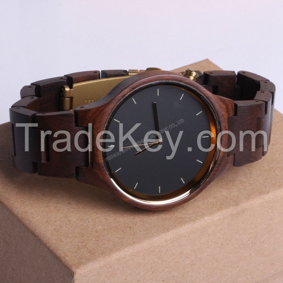 Custom luxury men women wood watch quartz wrist watches