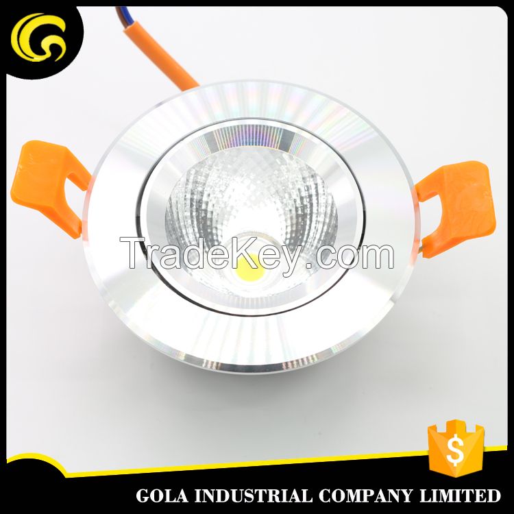 sliver color housing COB 5W 2.5inch  led ceiling downlight 