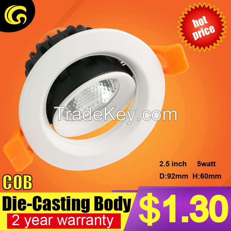 1.4 usd per set 3.5inch 8w led ceiling downlight 