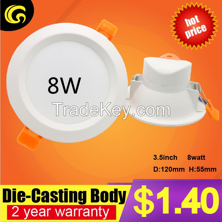 1.4 usd per set 3.5inch 8w led ceiling downlight 