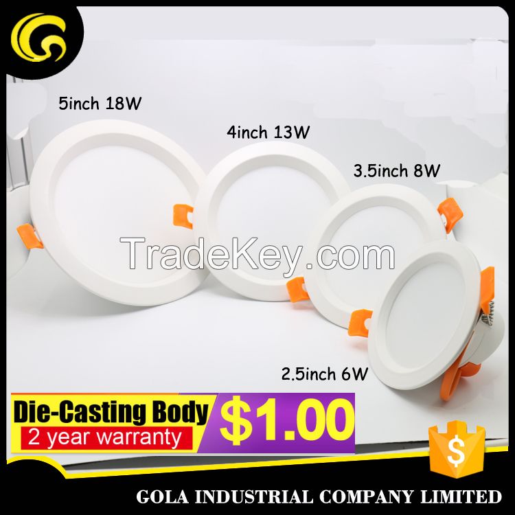 1.4 usd per set 3.5inch 8w led ceiling downlight 