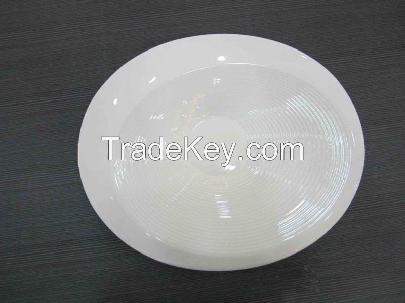 Round Dinner Plate Embossed Ring Rim