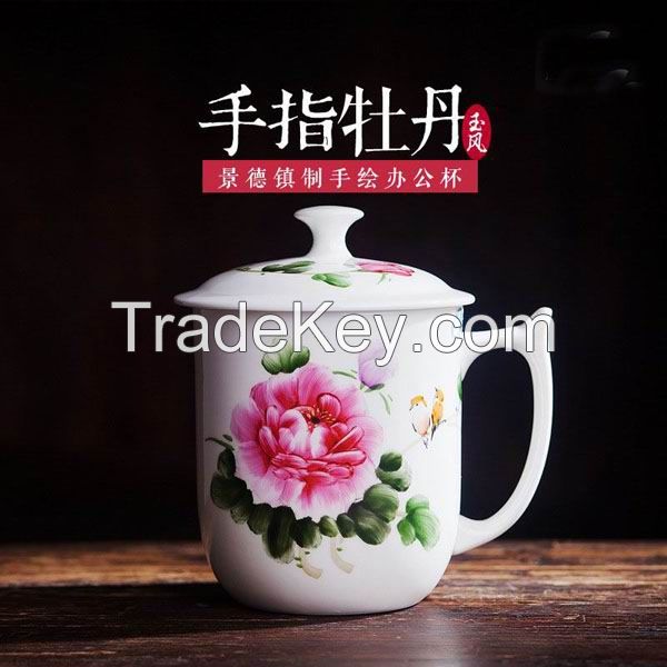 Finger Painted Bone China Mug 100 Pcs 