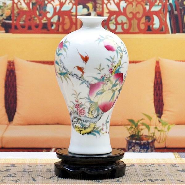 Floral Famille Rose Porcelain Vase