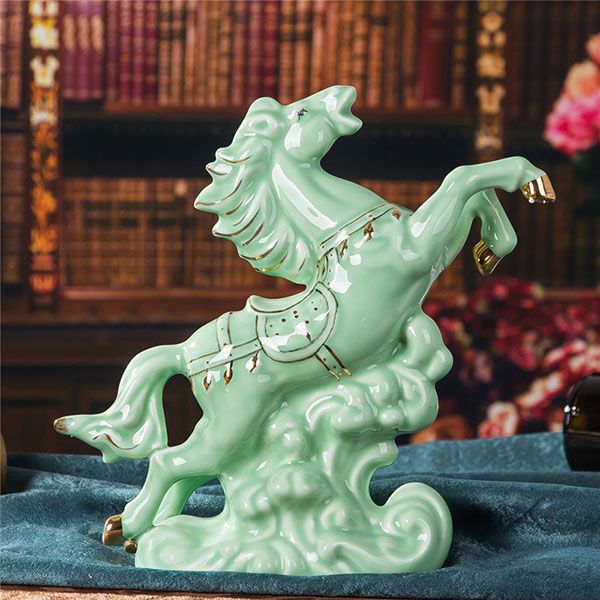 Prancing Horse Porcelain Figurines