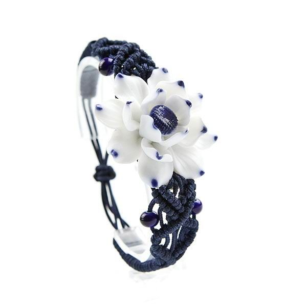 Lotus Flower Porcelain Bracelet