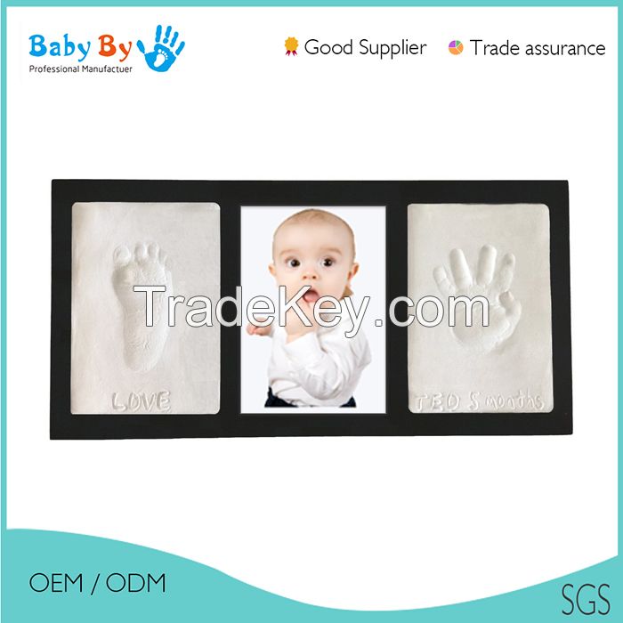 hot sale baby handprint and footprint photo frame package ink pad