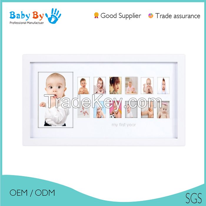 hot sale baby handprint and footprint photo frame package ink pad