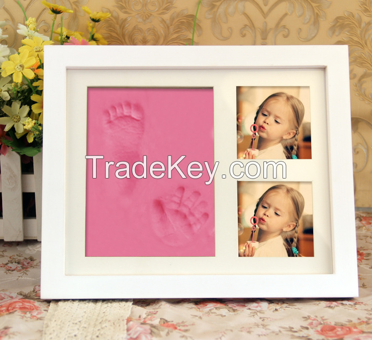 hot sale photo frame good birthday gifts for girls baby hand and footprint