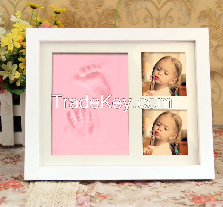 Baby home wall decoration wood product clay photo frame kit    