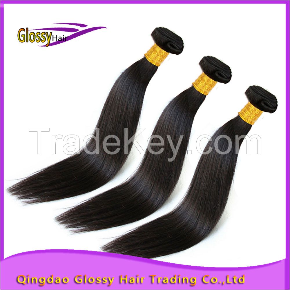 Factory hot sale double weft full cuticle virgin human hair weft