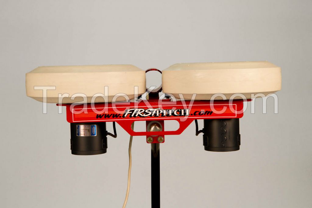 First Pitch Double Wheel Baseball PItching Machine HQ Ball Thrower 