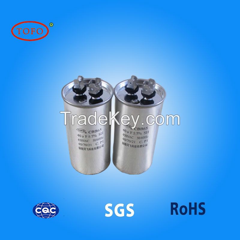 start facon capacitor CBB65 ac motor capacitor