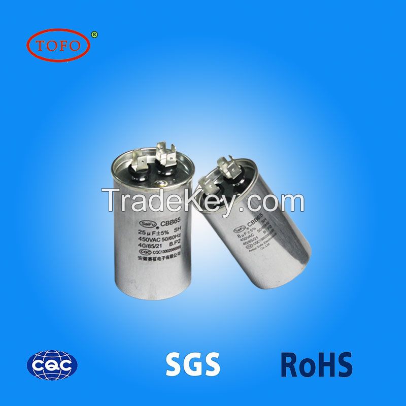 start facon capacitor CBB65 ac motor capacitor