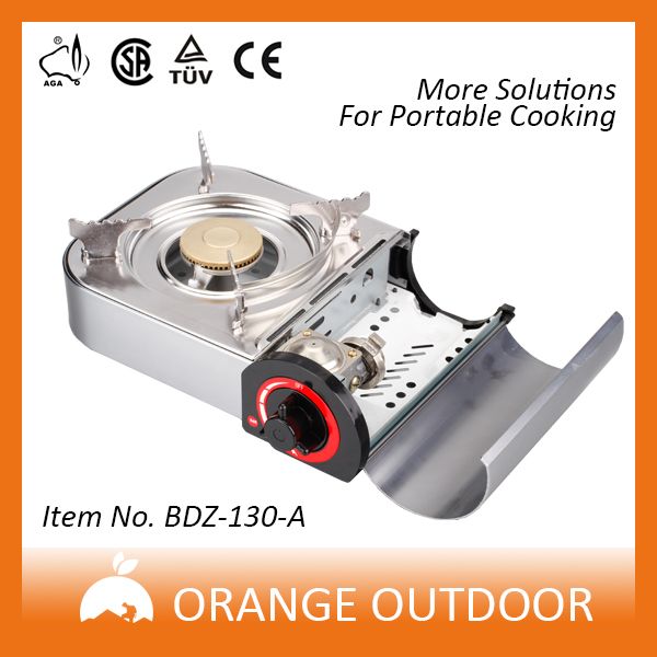 mini portable gas stove, stainless steel camping butane gas stove