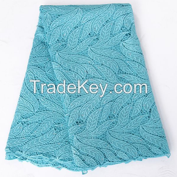 Free samples new york wholesale african guipure cord lace fabric