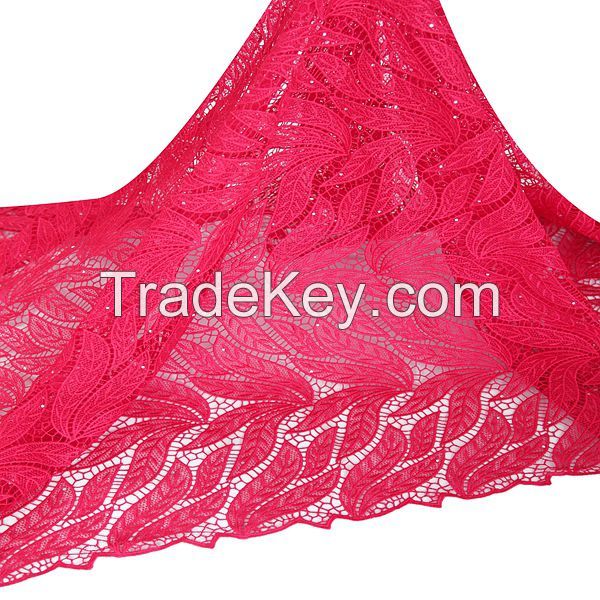 Free samples new york wholesale african guipure cord lace fabric