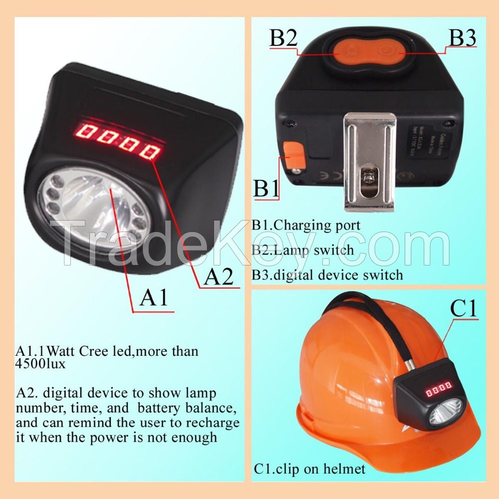 underground safety explosion proof led mining cordless cap lamp