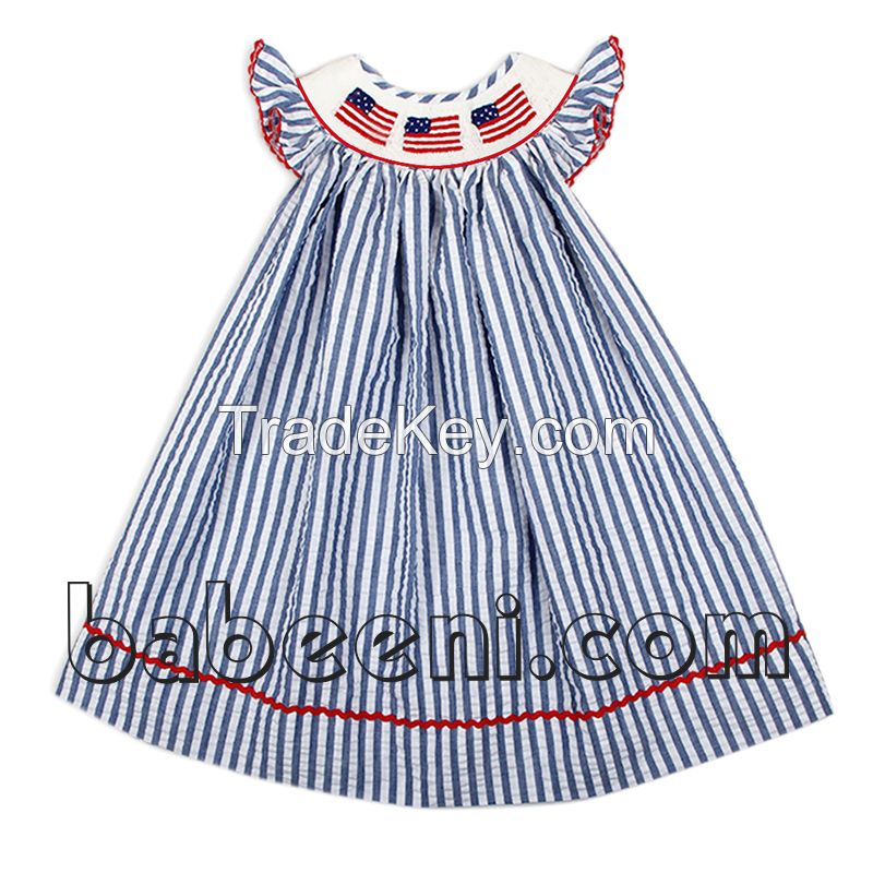 Cute A-line dress girl bishop dress