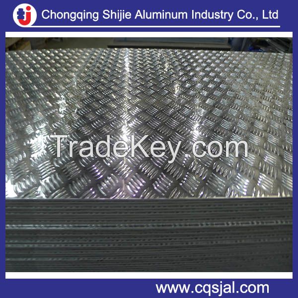 embossed aluminum tread sheet / anti-slip alumnium checkered plate