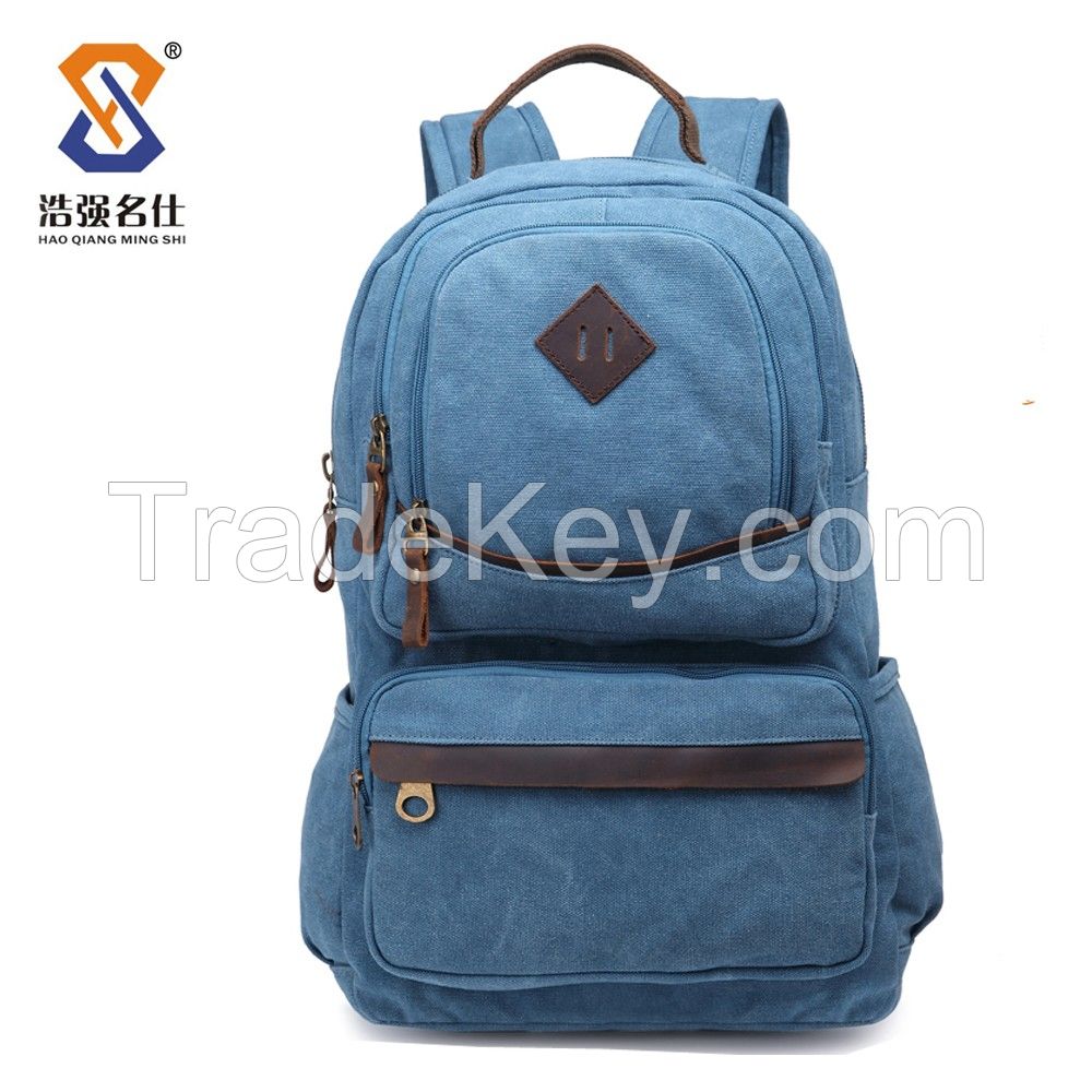 High quality backpack/ vintage canvschool backpack/ Short term travelling backpack/ canvas shoulder bags