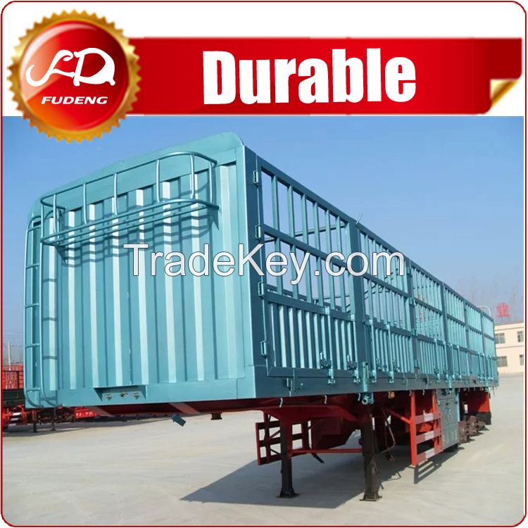 Fudeng new 3 axles container trailer with sidewall hot sale fence semi trailer export to Southeast Asia