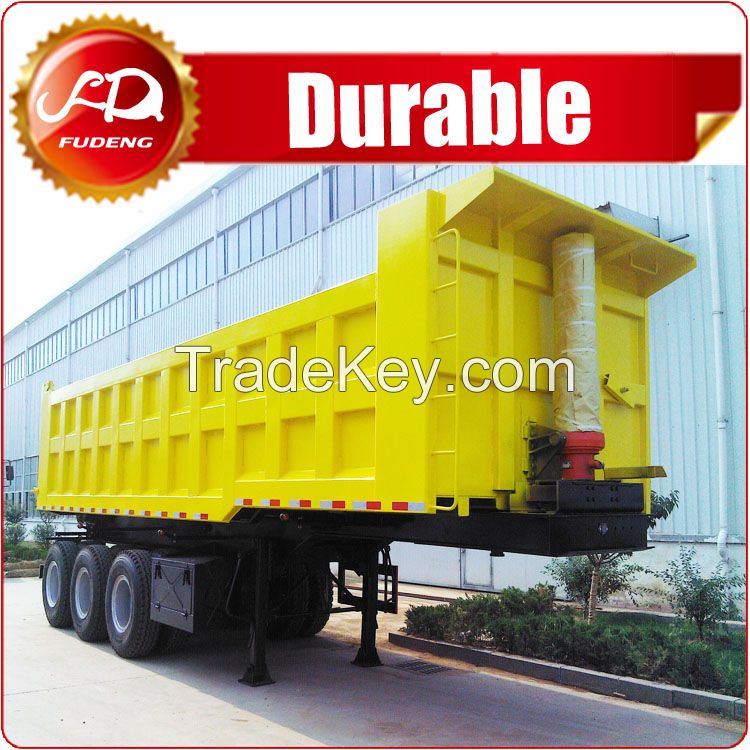 Heavy duty end dump truck trailers , 40T coal tipping dump trailers for sale Botswana