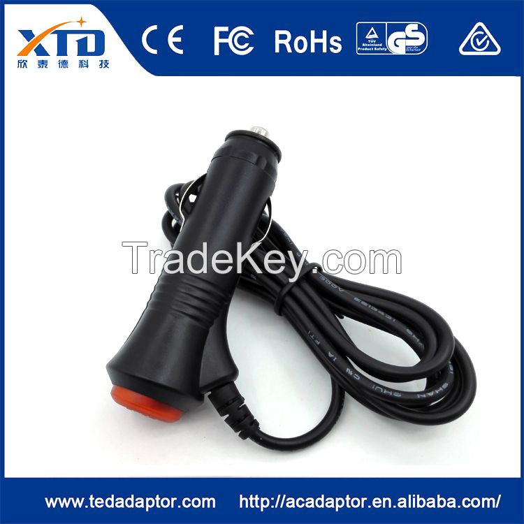 12v1a straight through switch lighter car charger For router