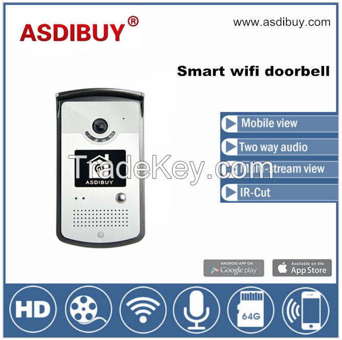 Wifi & ethernet connection andriod and iOS phone operate waterproof wifi video door phone with night vision