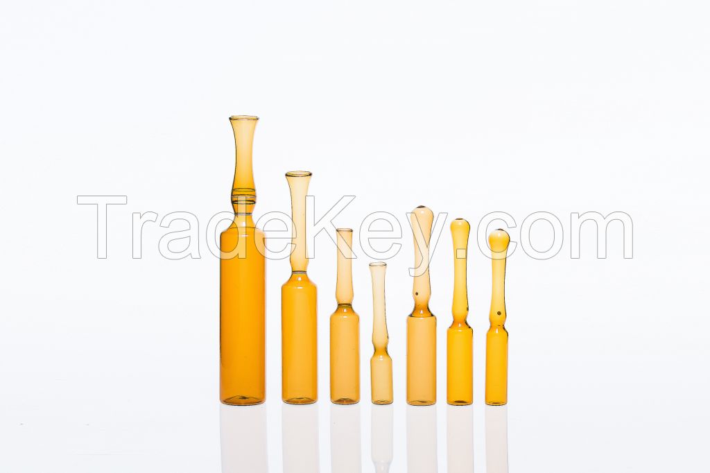 Pharmaceutical amber glass ampoule