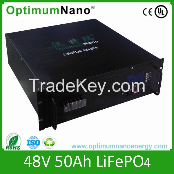 Deep cycle 48v 50ah lifepo4 teiecom battery 