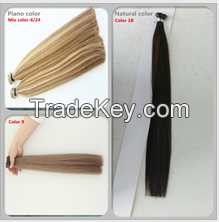 KBH Italy Keratin 1g per Strand Prebonded Hot Fusion Hair Virgin Natural color I Tip Hair