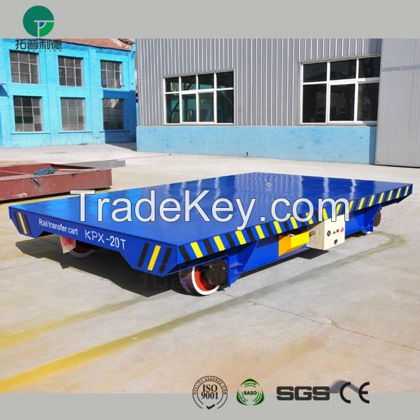 30t steel plant apply electric motorised rail transfer trolley on steel rail