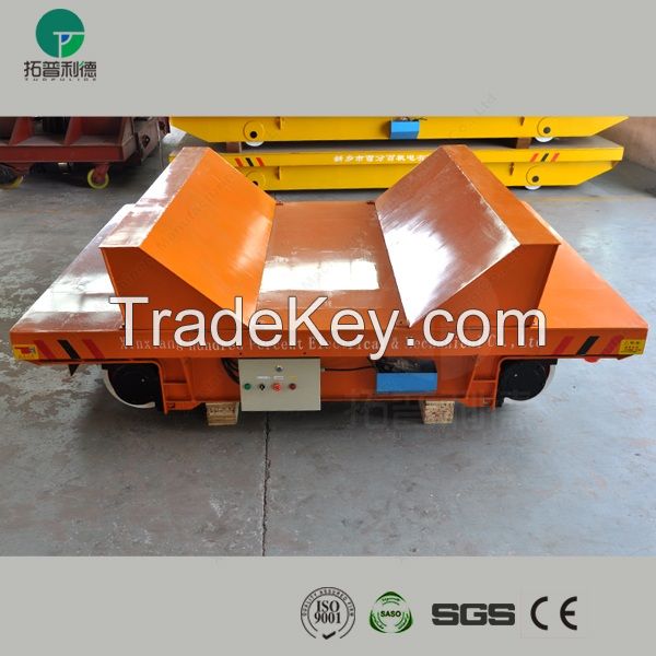 steel coil handling rail transfer trailer with V-frame