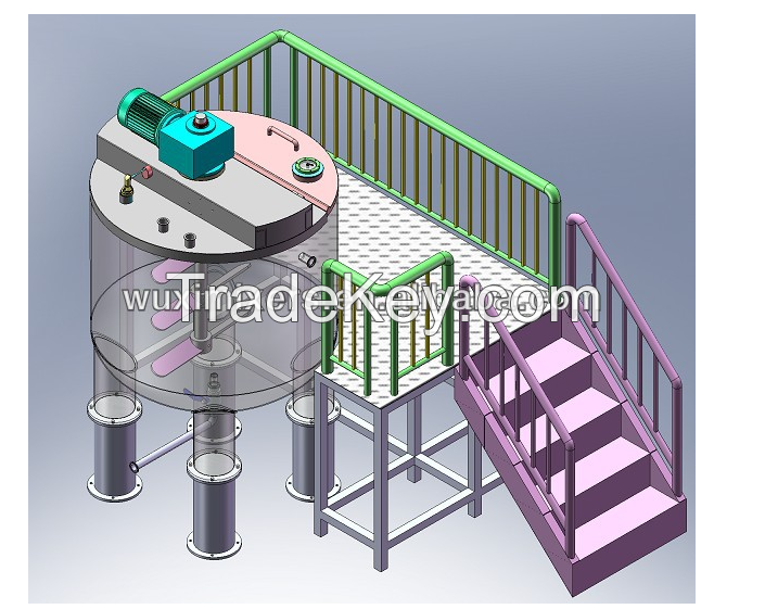 Industrial Chemical Mixing Tank with Agitator for Paint/Cosmetic/Food Processing